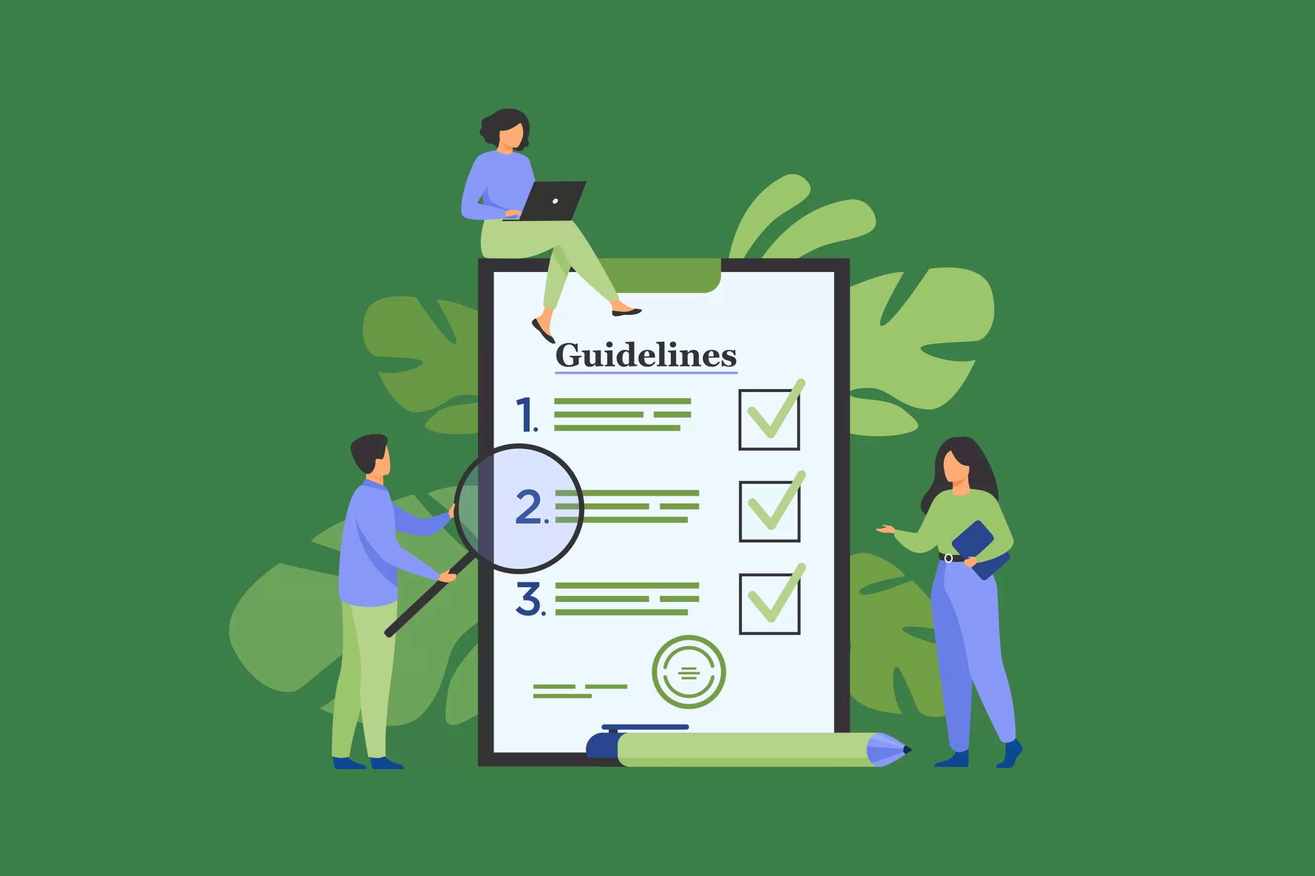 a small business team references their brand guidelines document as they create content and design their website for a strong brand presence