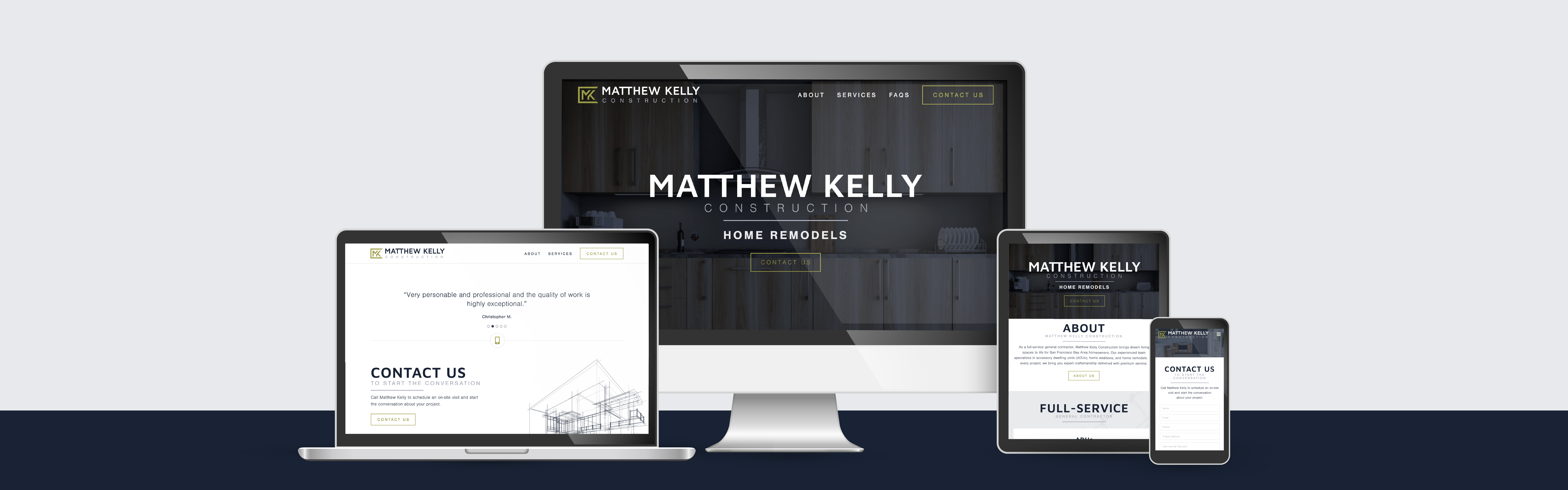 Matthew Kelly Construction web design