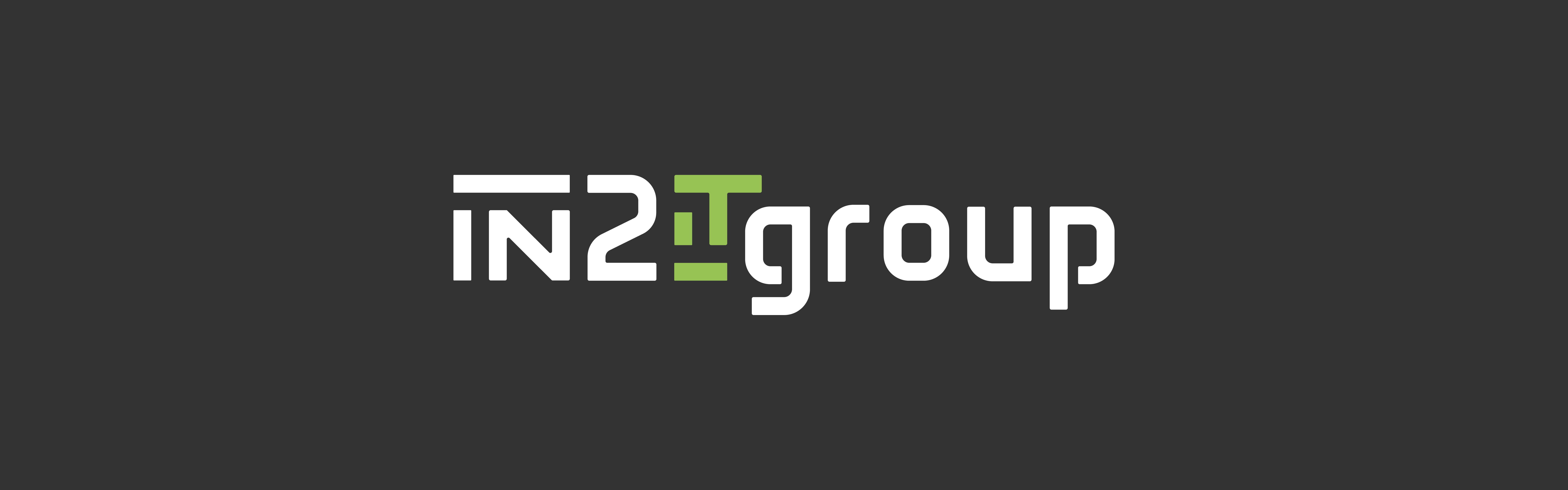 Logo of "IN2IT Group" featuring white text on a dark background, with the "2" in green and styled to resemble an arrow pointing upwards.