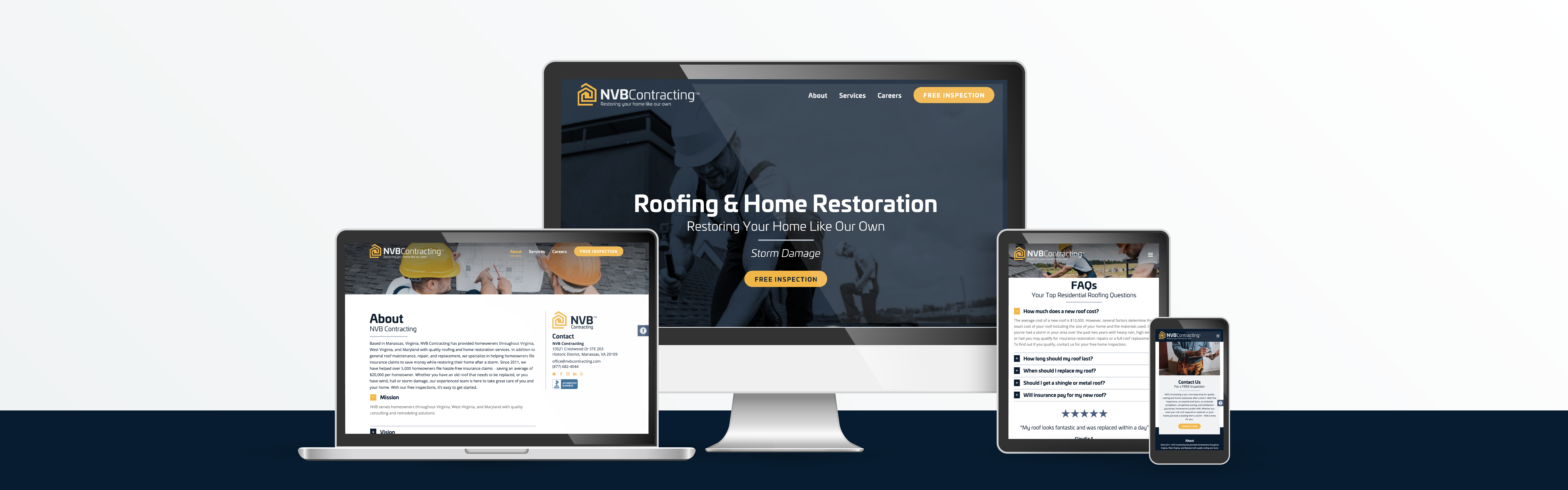 NVB Contracting website design