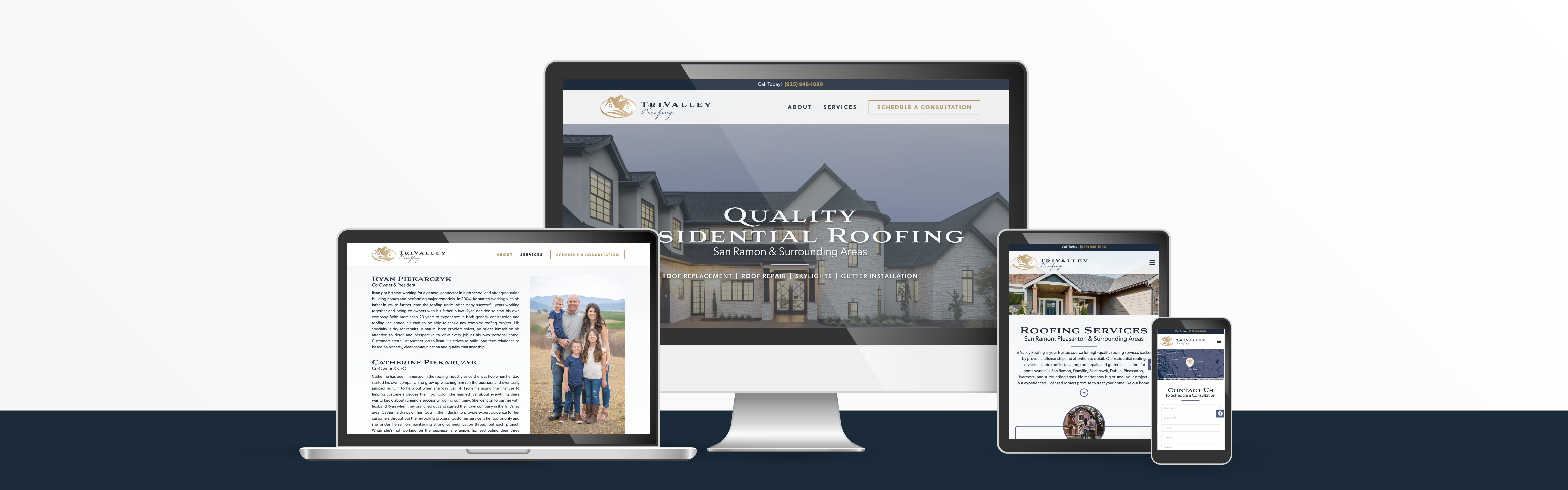 Tri Valley Roofing web design
