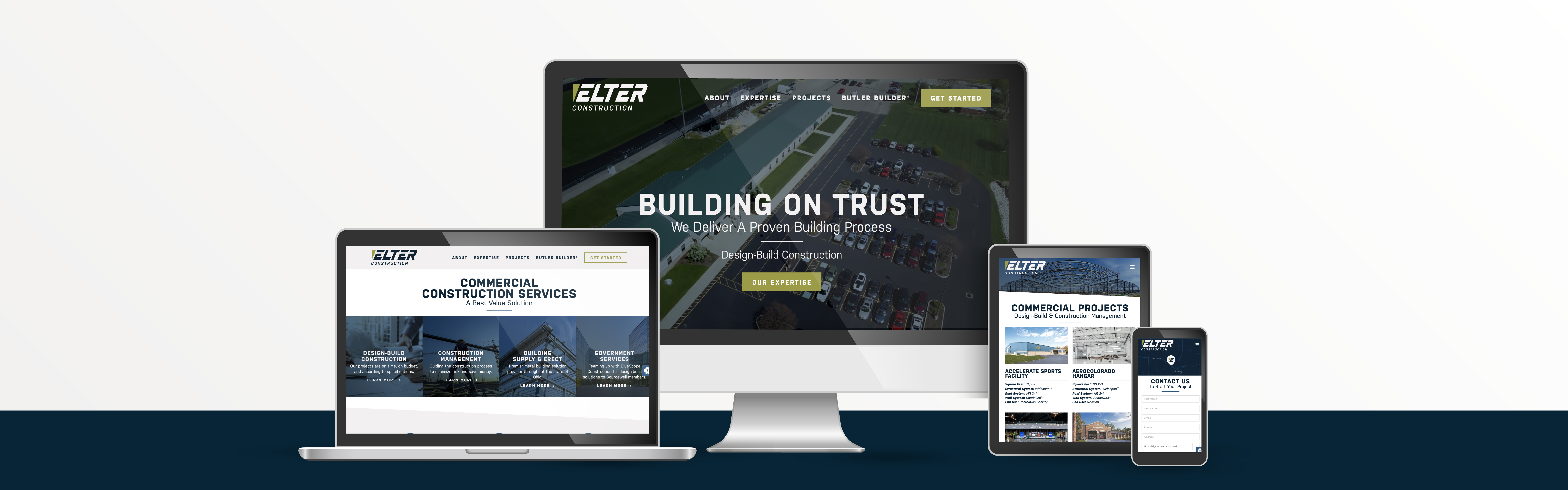 Elter Construction website design