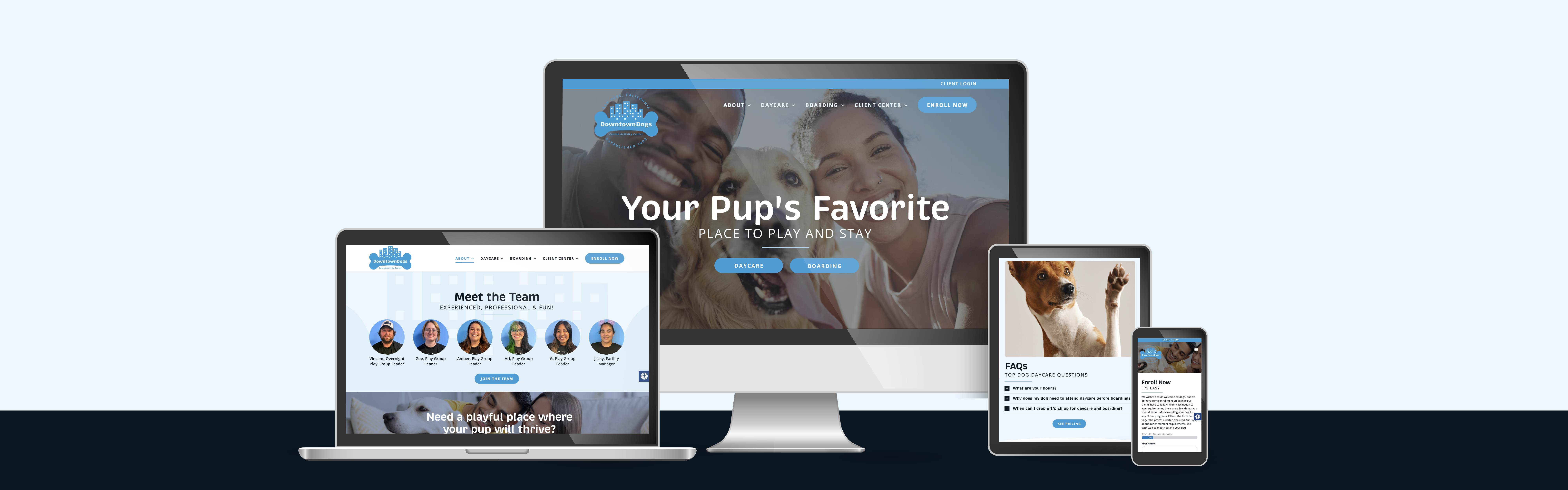 Downtown Dogs website design