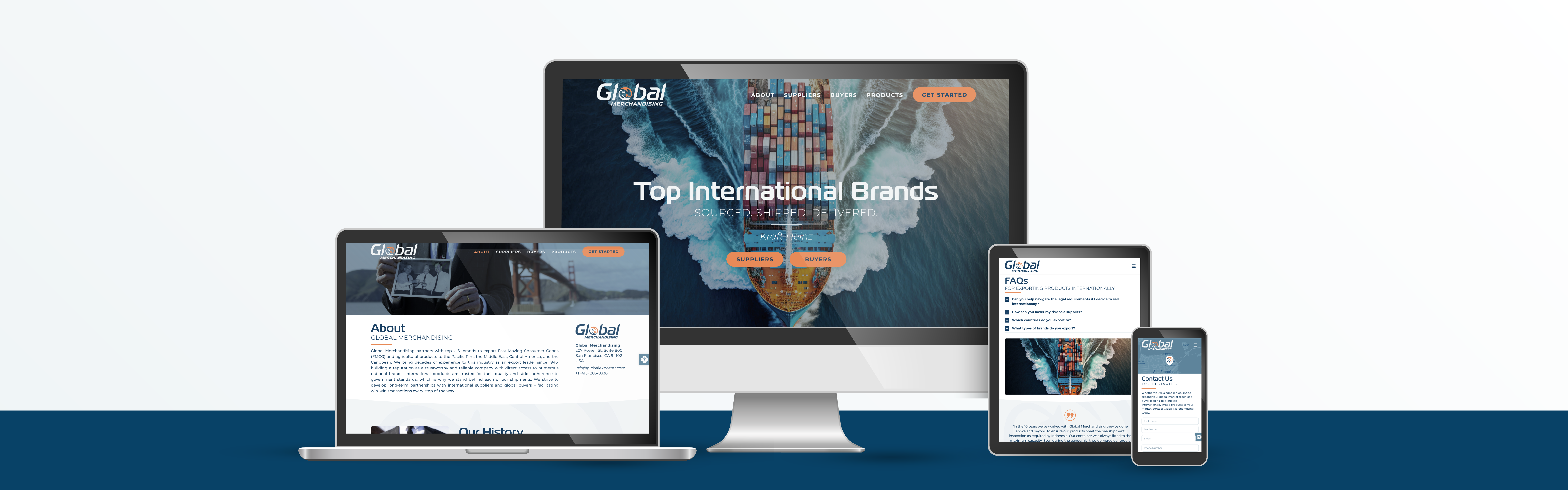 Global Merchandising website design