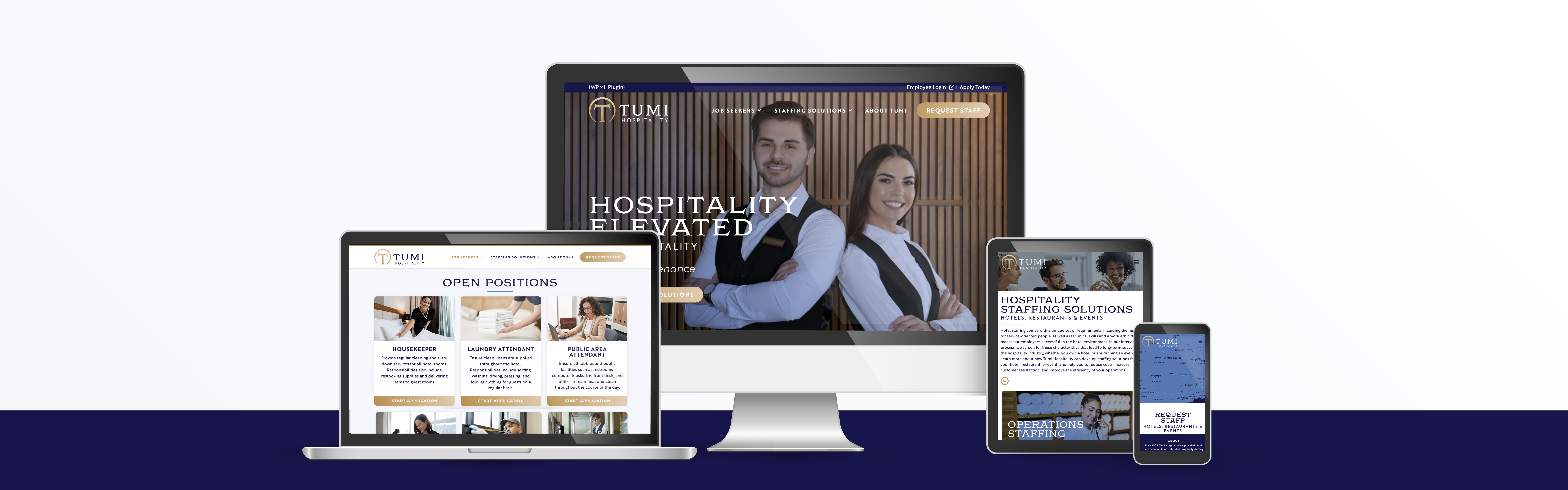 Tumi Hospitality website design