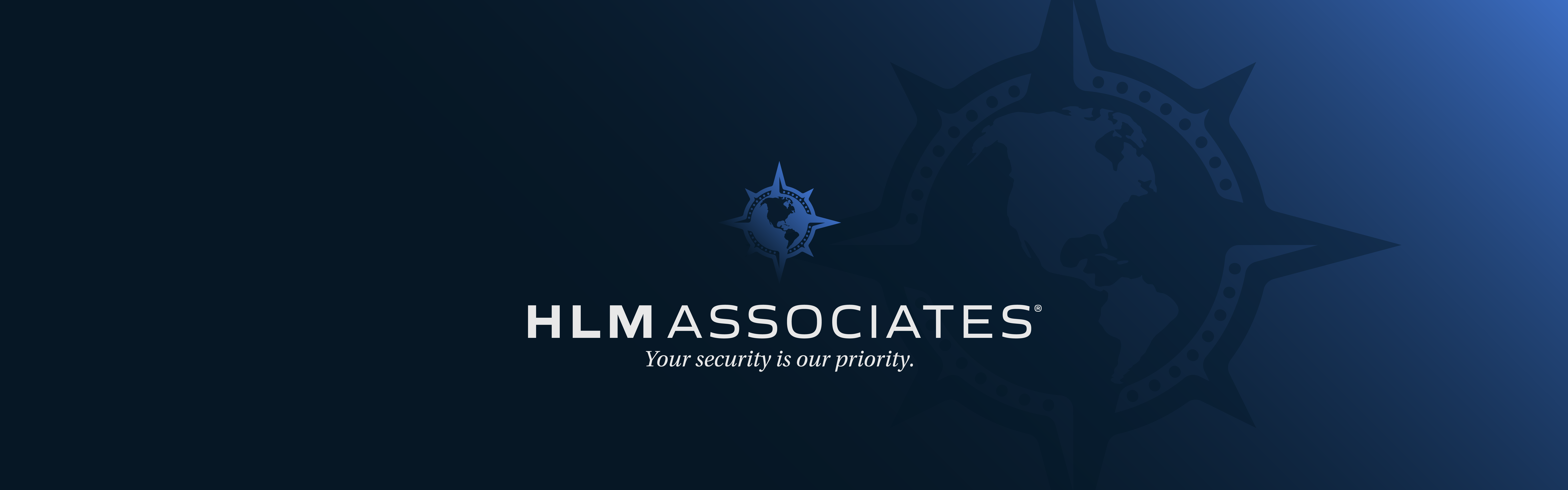 HLM Associates dark blue logo design