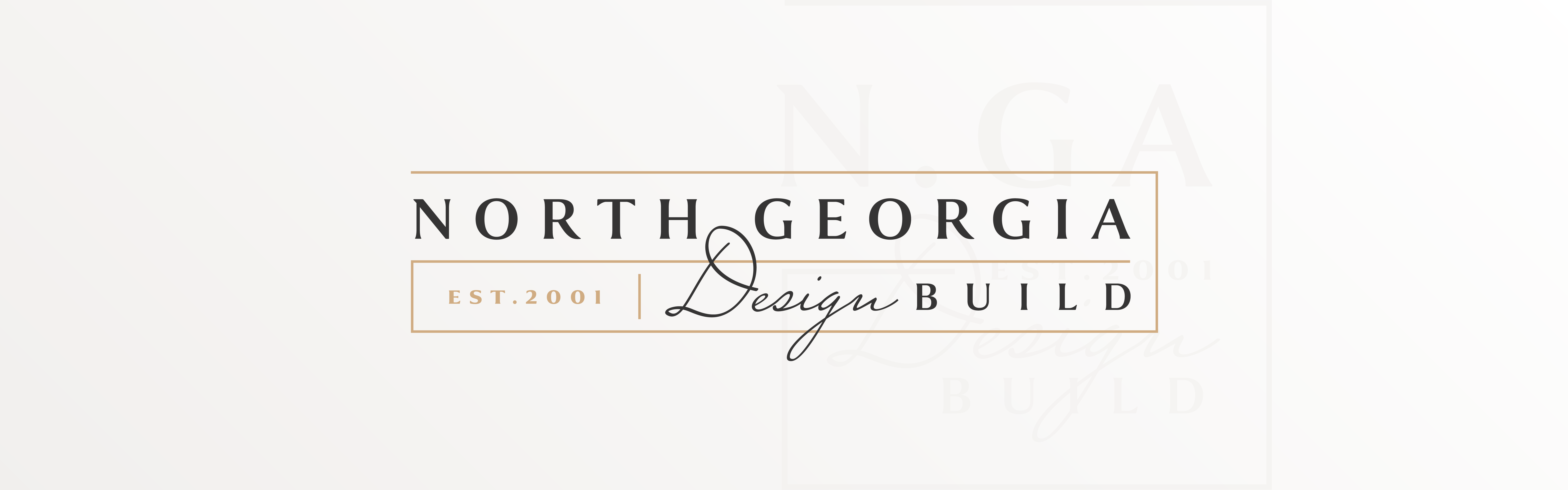North Georgia Design Build white logo design