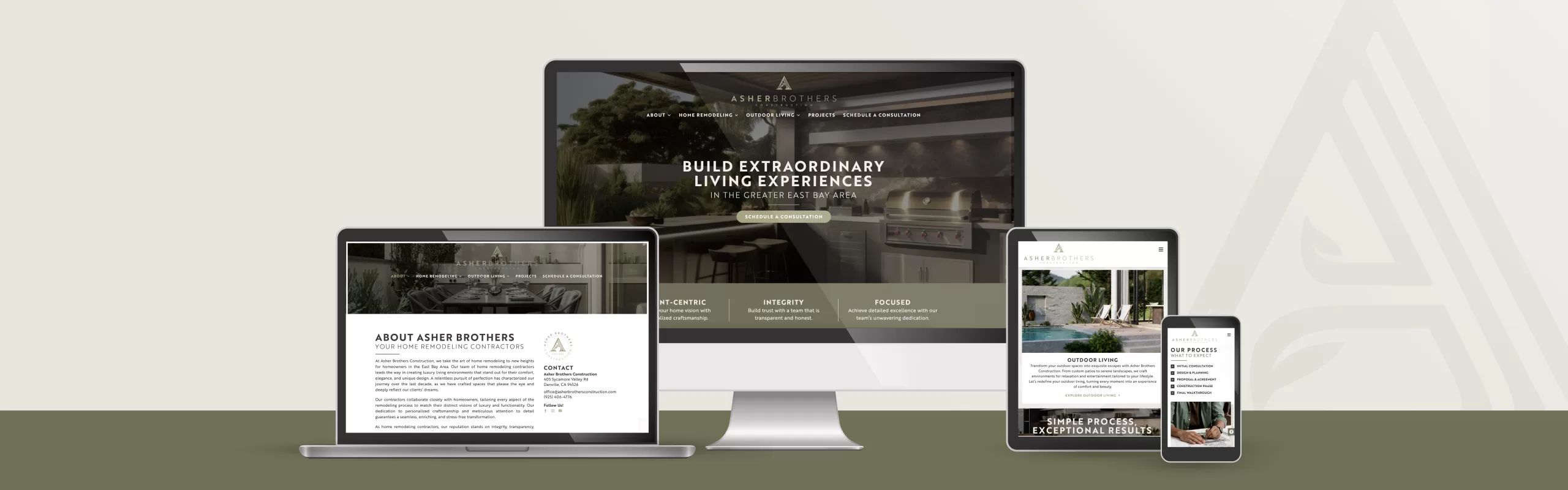 Asher Brothers Construction web design copy