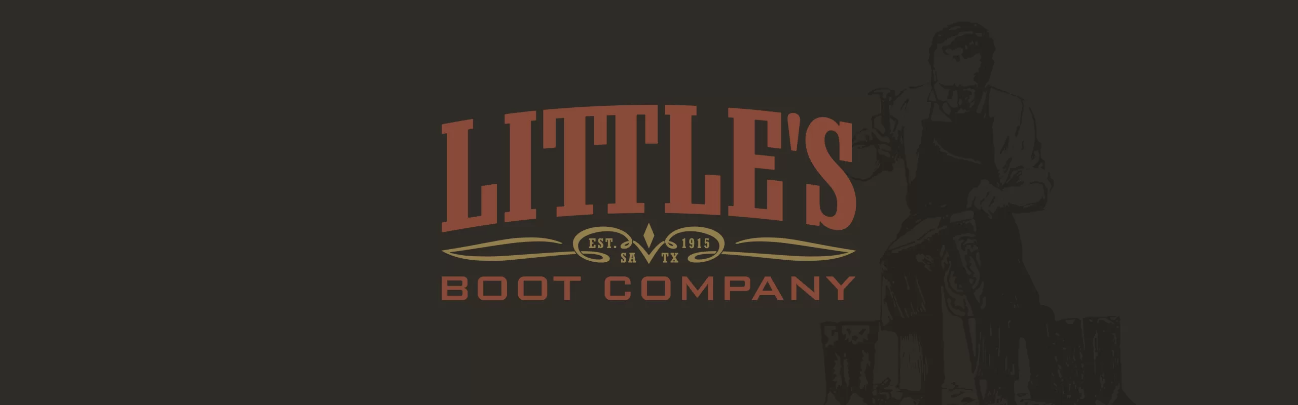 little's boot company logo design on a dark background