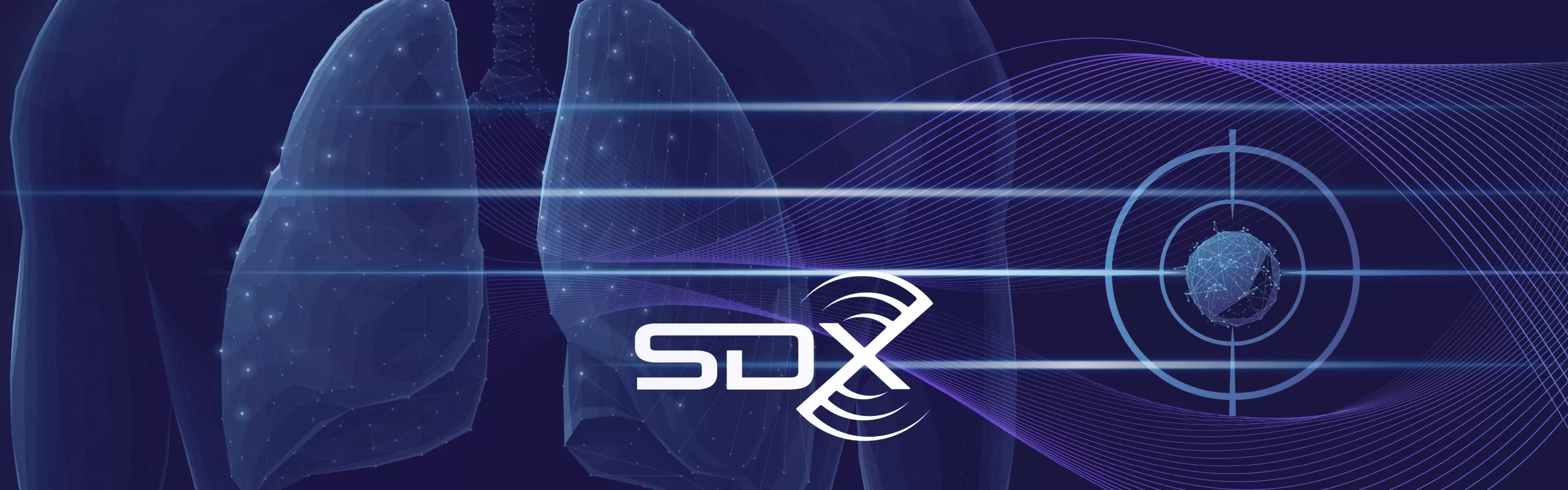 SDX System logo on a graphic background