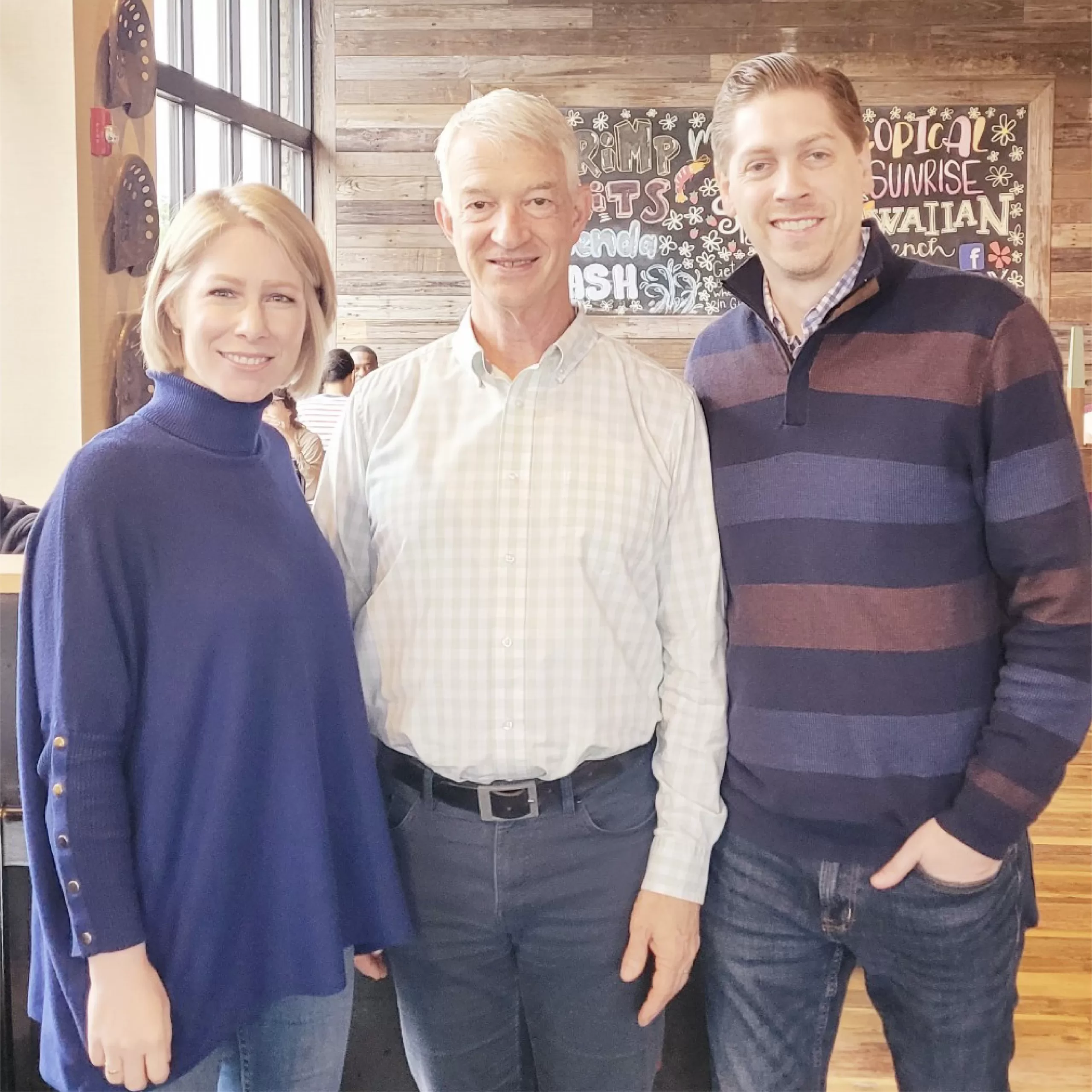 Sarah and Paul from Daor Design stand with Stephen Sledge from SDX by DYN'R Medical Systems.