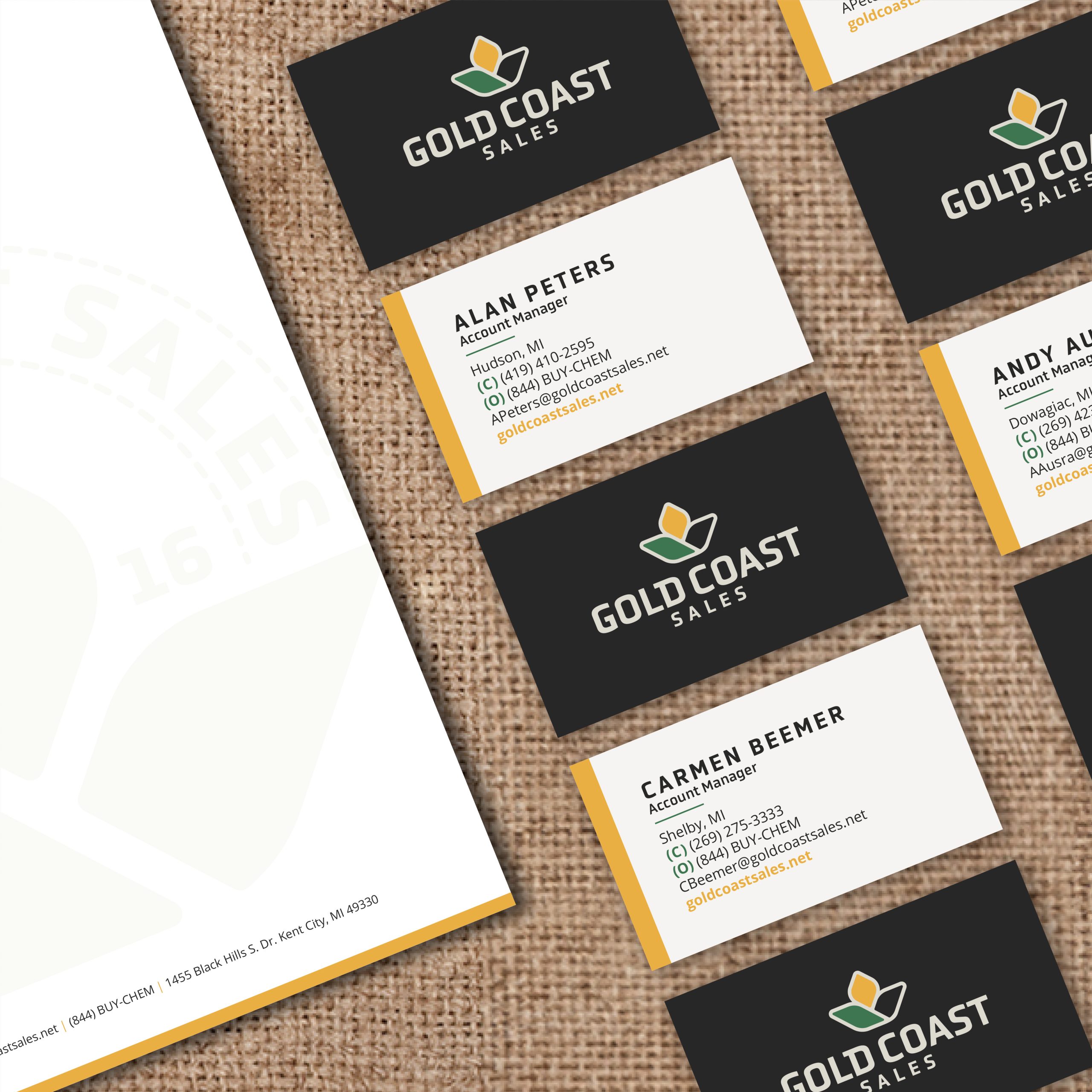 Gold Coast Sales business cards by Daor Design.