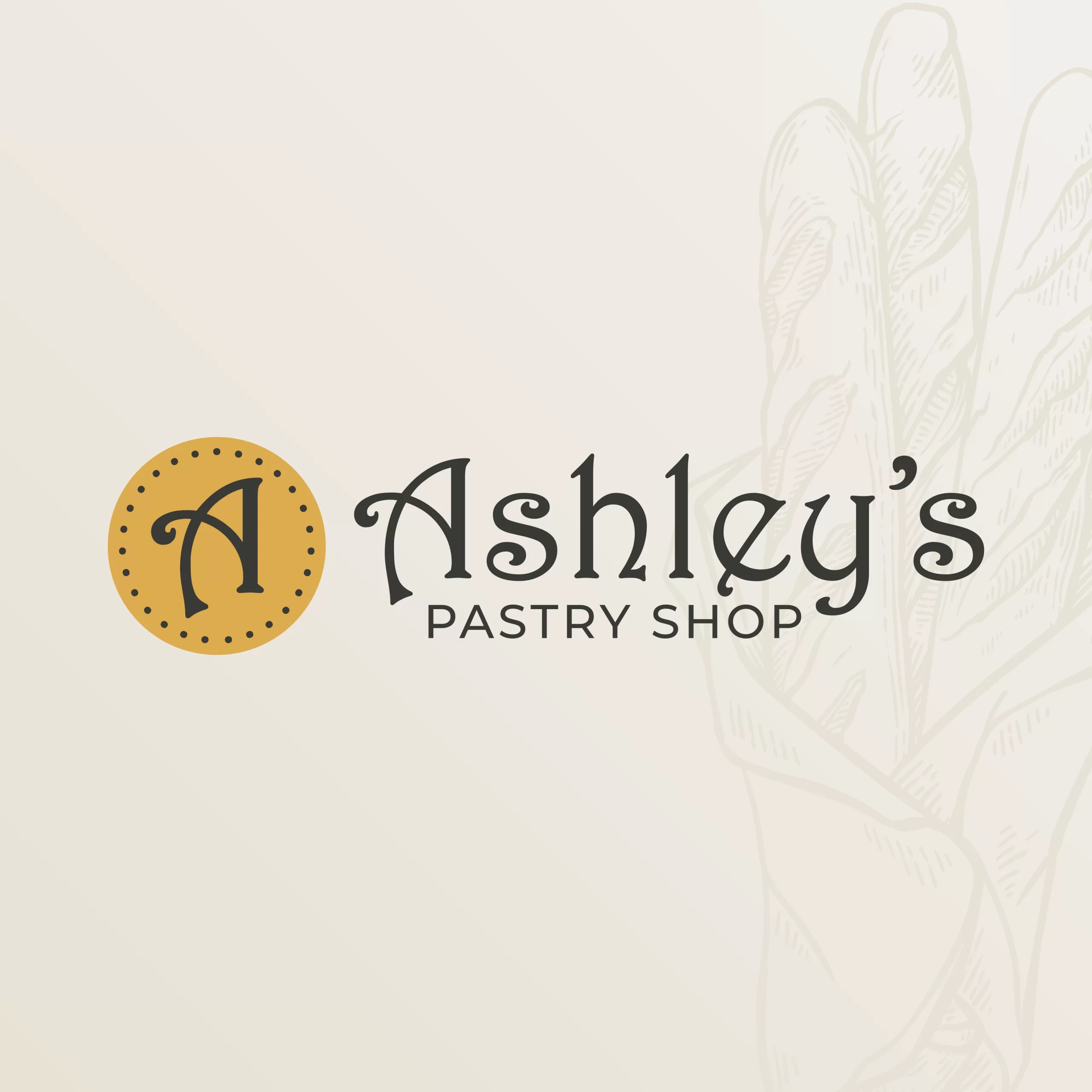 Ashley's Pastry Shop in Dayton, OH logo design.