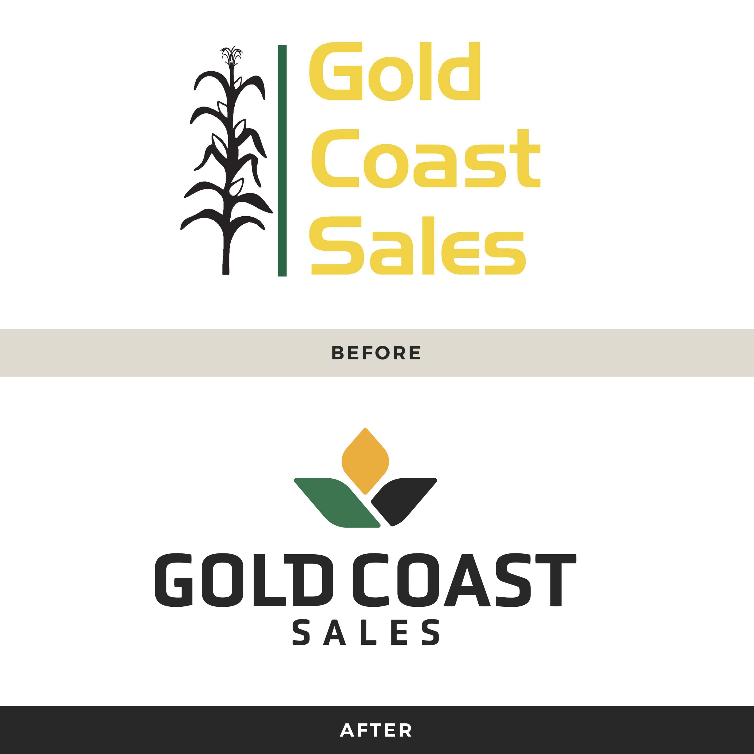 Gold Coast Sales Logo Before and After.