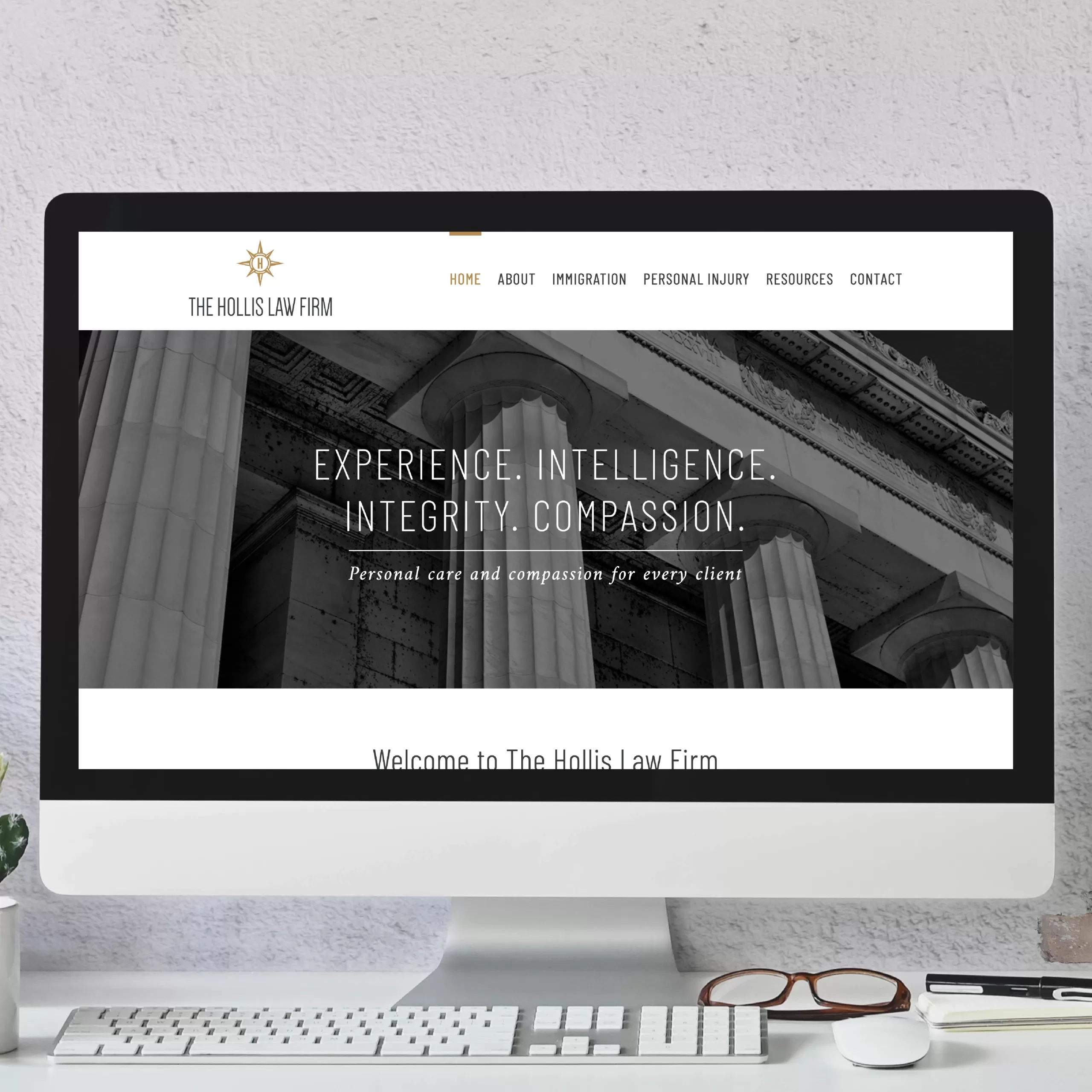 The Hollis Law Firm website design from Daor Design.