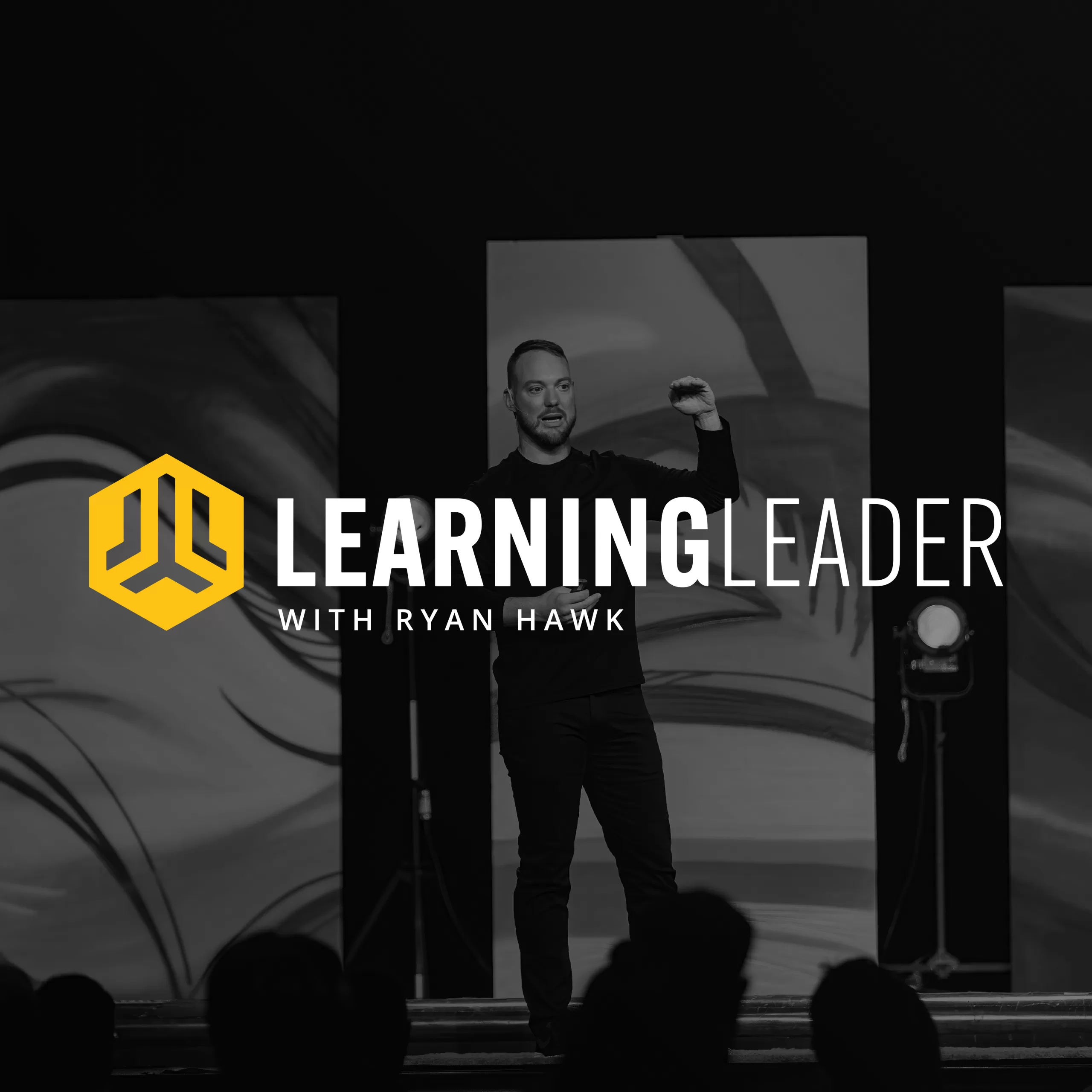 Learning Leader Logo Design against a photo of Ryan Hawk.