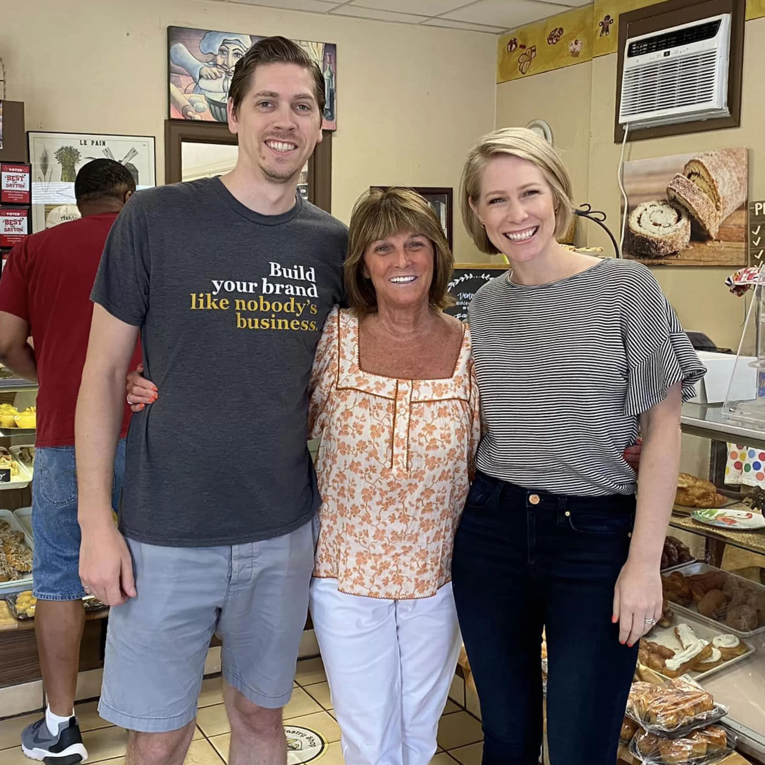 Paul and Sarah from Daor Design visit Theresa in Dayton Ohio at Ashley's Pastry Shop.