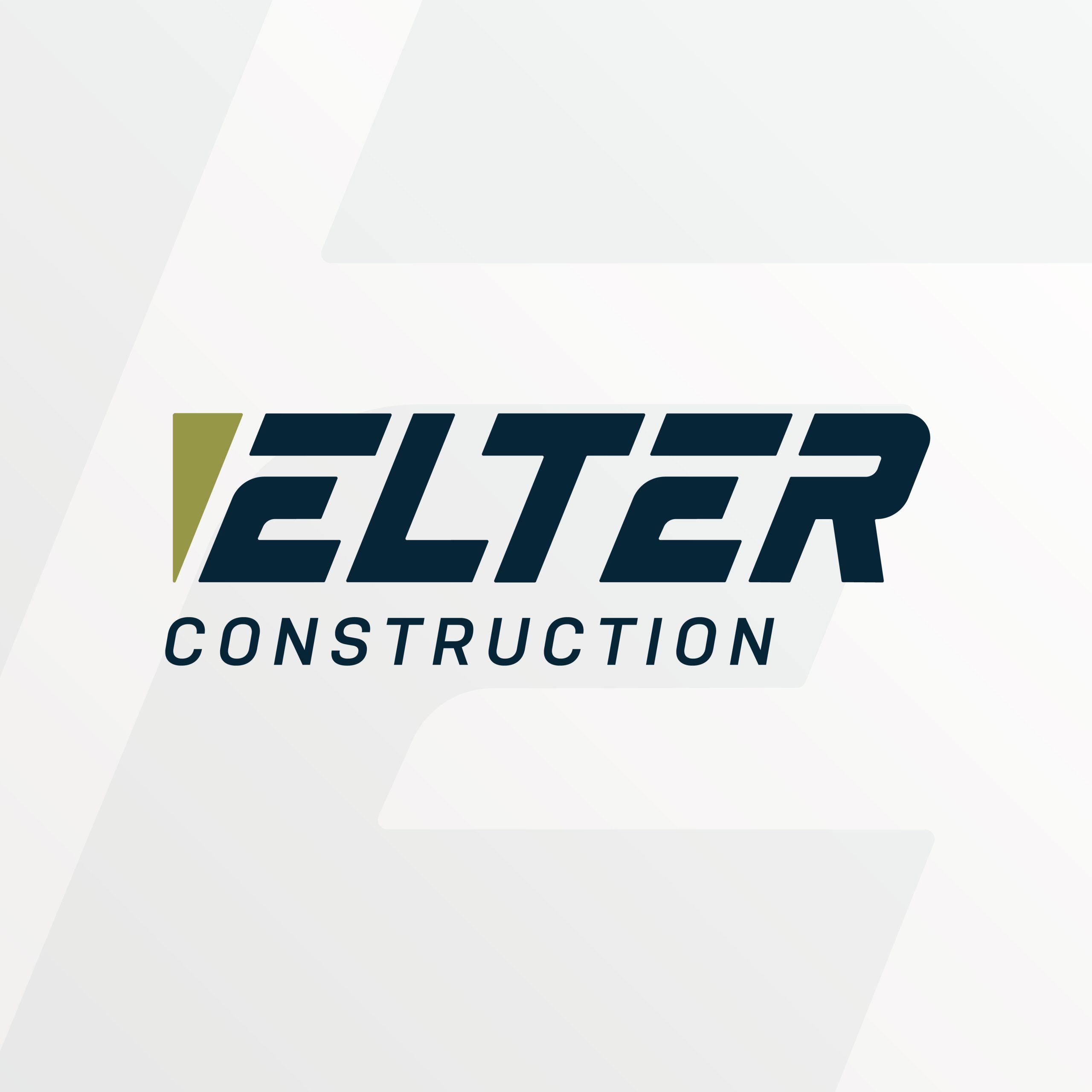 Elter Construction light logo design from Daor Design.