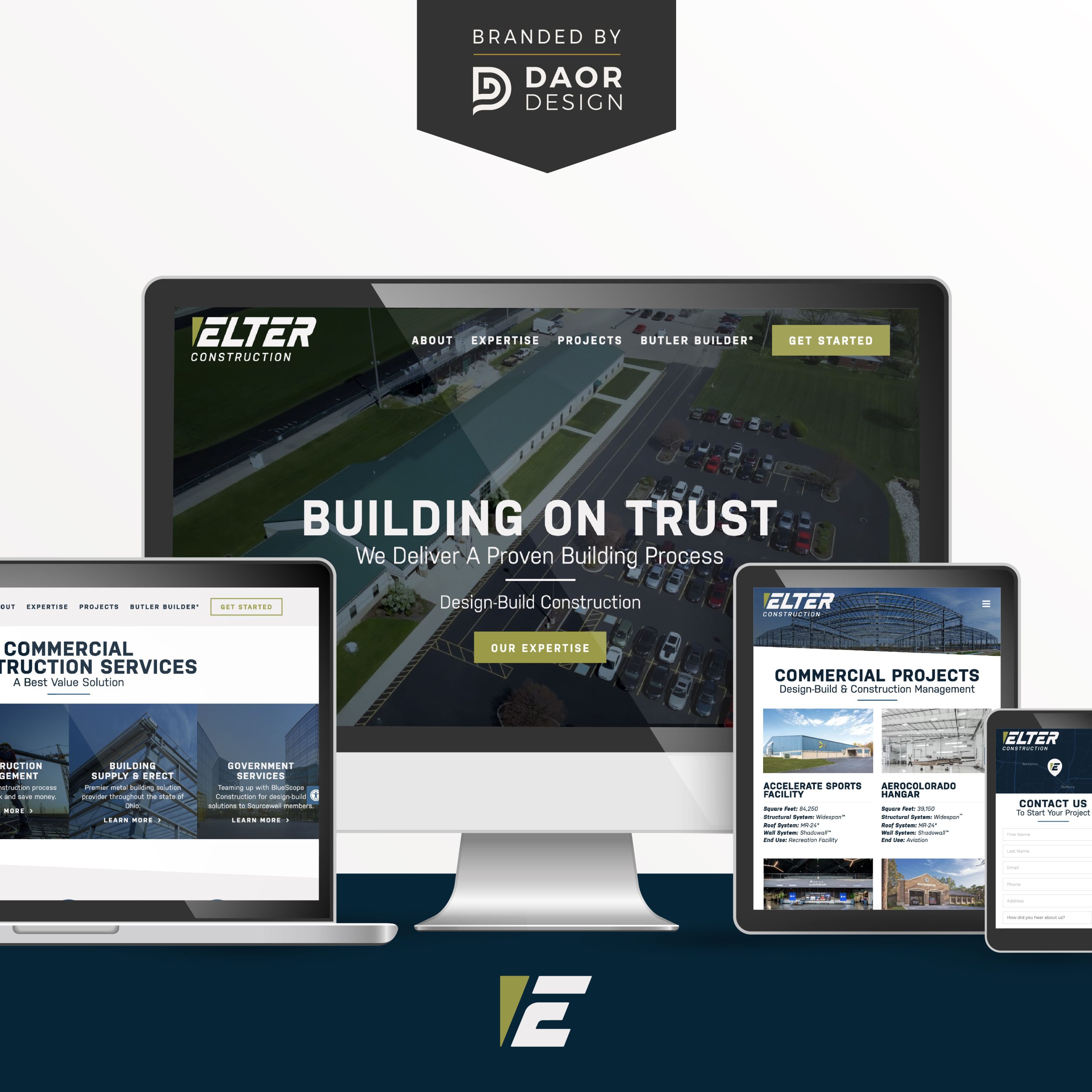 Elter Construction new website design from Daor Design.