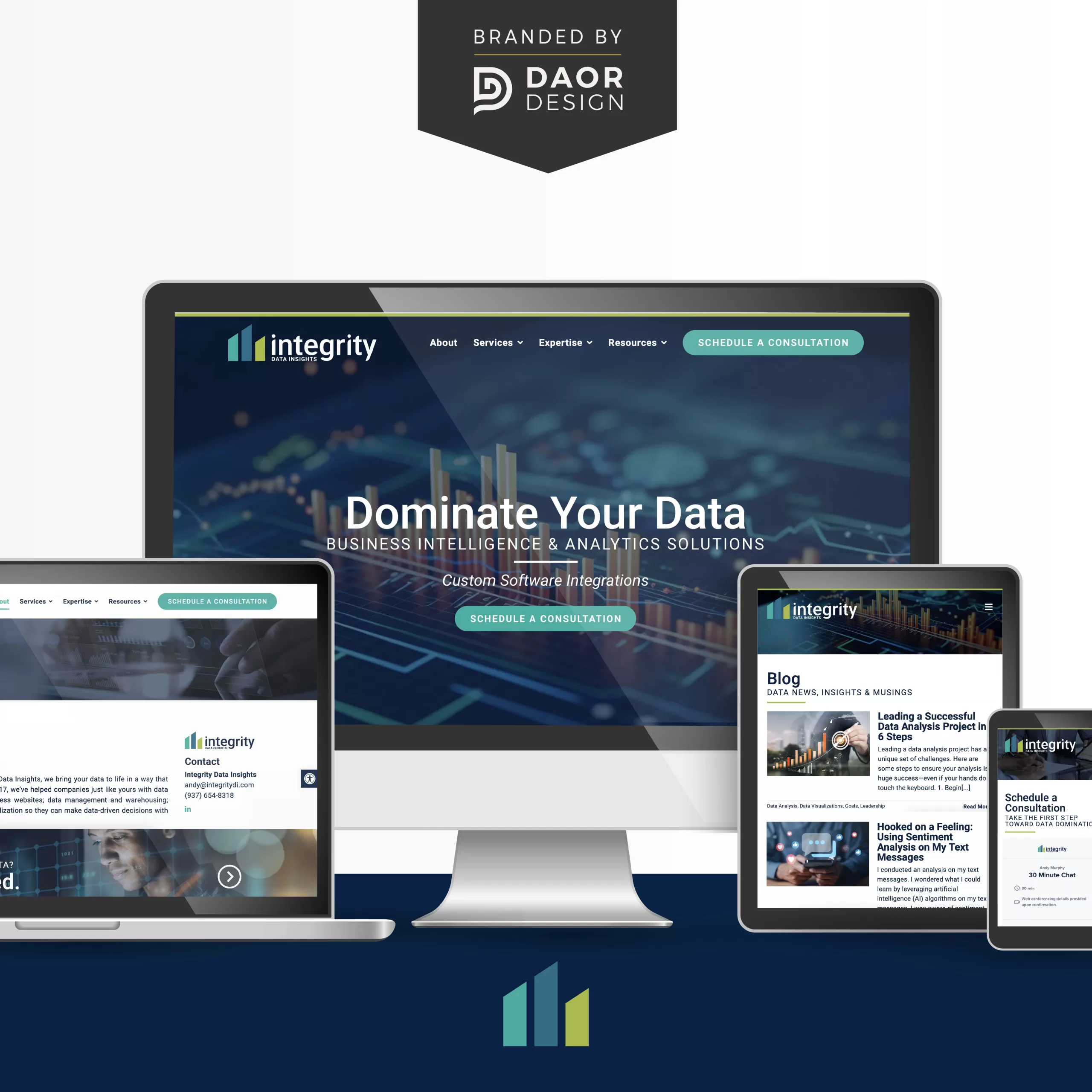 Integrity Data Insights new website from Dayton web design services.