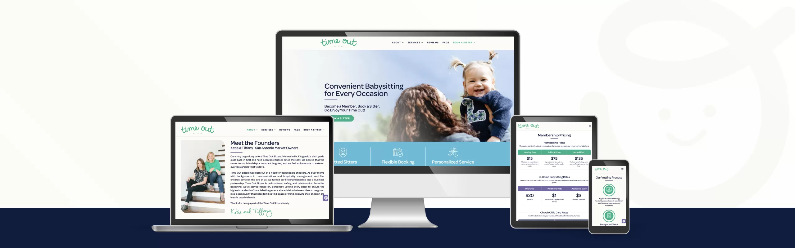 Time Out Sitters Website Design