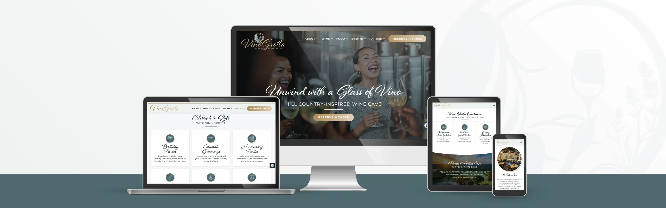 Vino Grotta web design